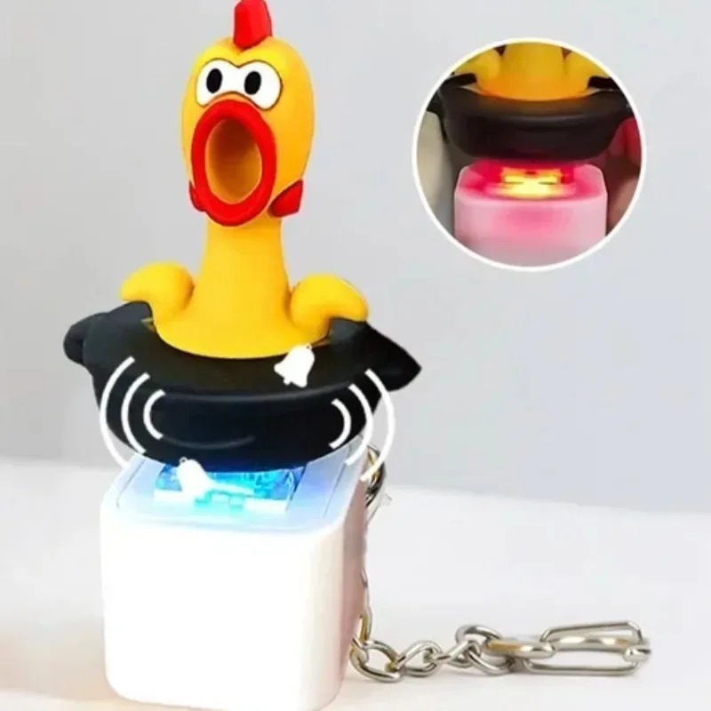 Pendant Light Shade - 1-2PCS Screaming Chicken Sleutelhanger Geluid Lichteffect