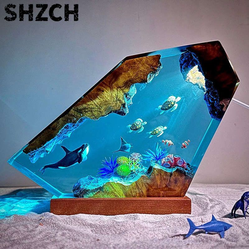 Lighting World Decor - Duikwereld Harsen Beeldje Lamp Miniatuur Figuur