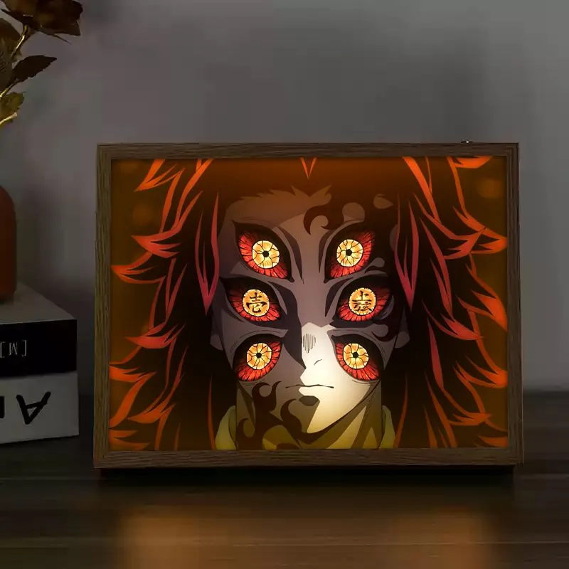 Lighting Room Decor Photo - Demon Slayer Actiefiguren Licht Schilderen Fotolijst