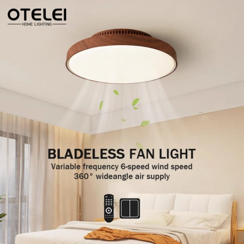 Decor Lighting Ceiling Fans - Nieuwe Walnoot Onzichtbare Bladeless Plafondventilator Licht