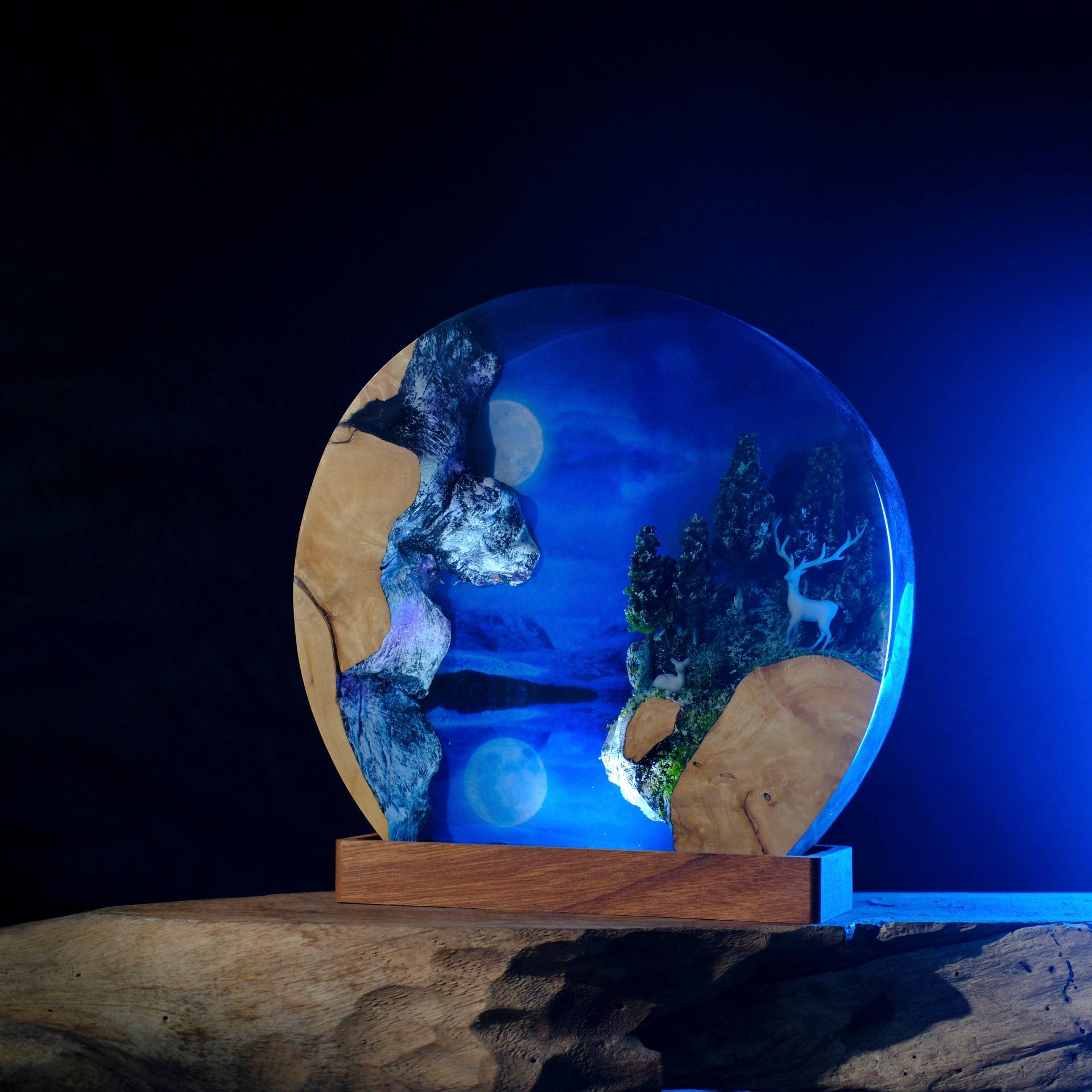 Lighting World Decor - Aangepaste items Hars Tafellamp Magische Wereld