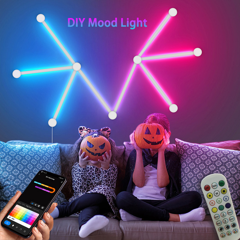 Wall Decor Lighting - Slimme RGB-wandlamp, Bluetooth APP-verbinding LED-lichtbalk voor