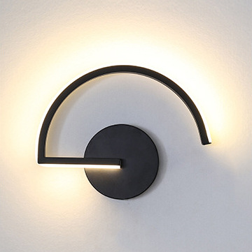 Wall Decor Lighting - Moderne Scandinavische LED-wandlamp, minimalistische zwarte geometrische