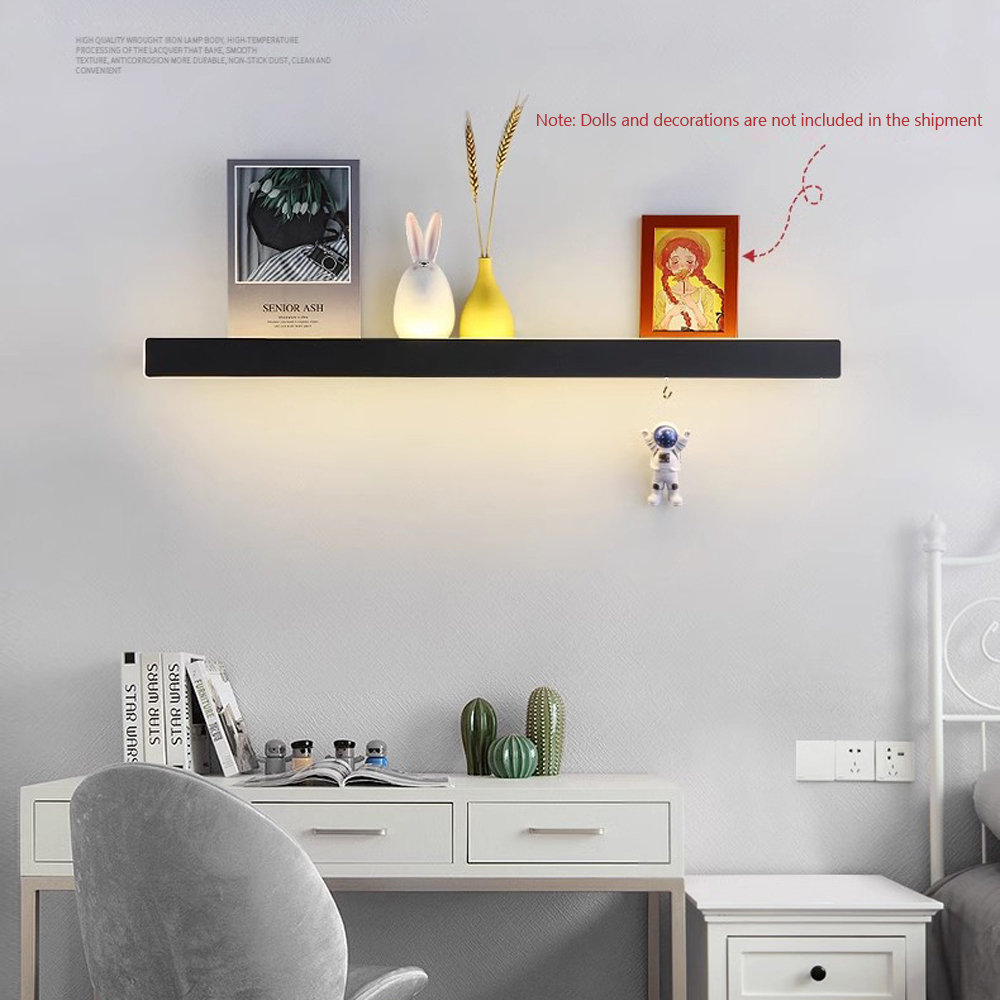 Lighting Room Decor Photo - Moderne LED verlichte zwevende wandplank van