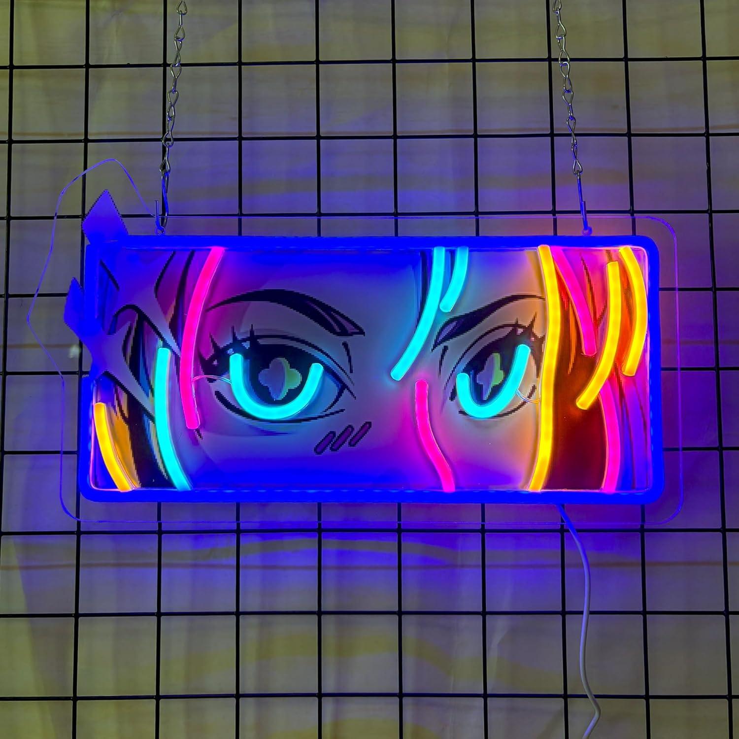 Wall Decor Lighting - Passionele Ogen Neonbord USB Dimbare LED