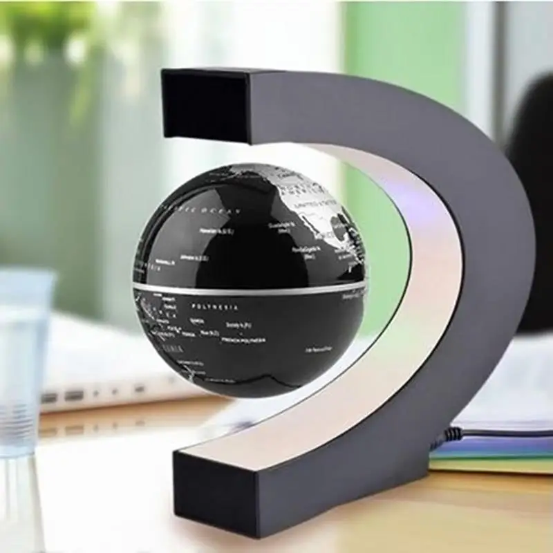 Lighting World Decor - Magnetische zwevende levitatiebol LED-wereldkaart Elektronische anti-zwaartekrachtlamp