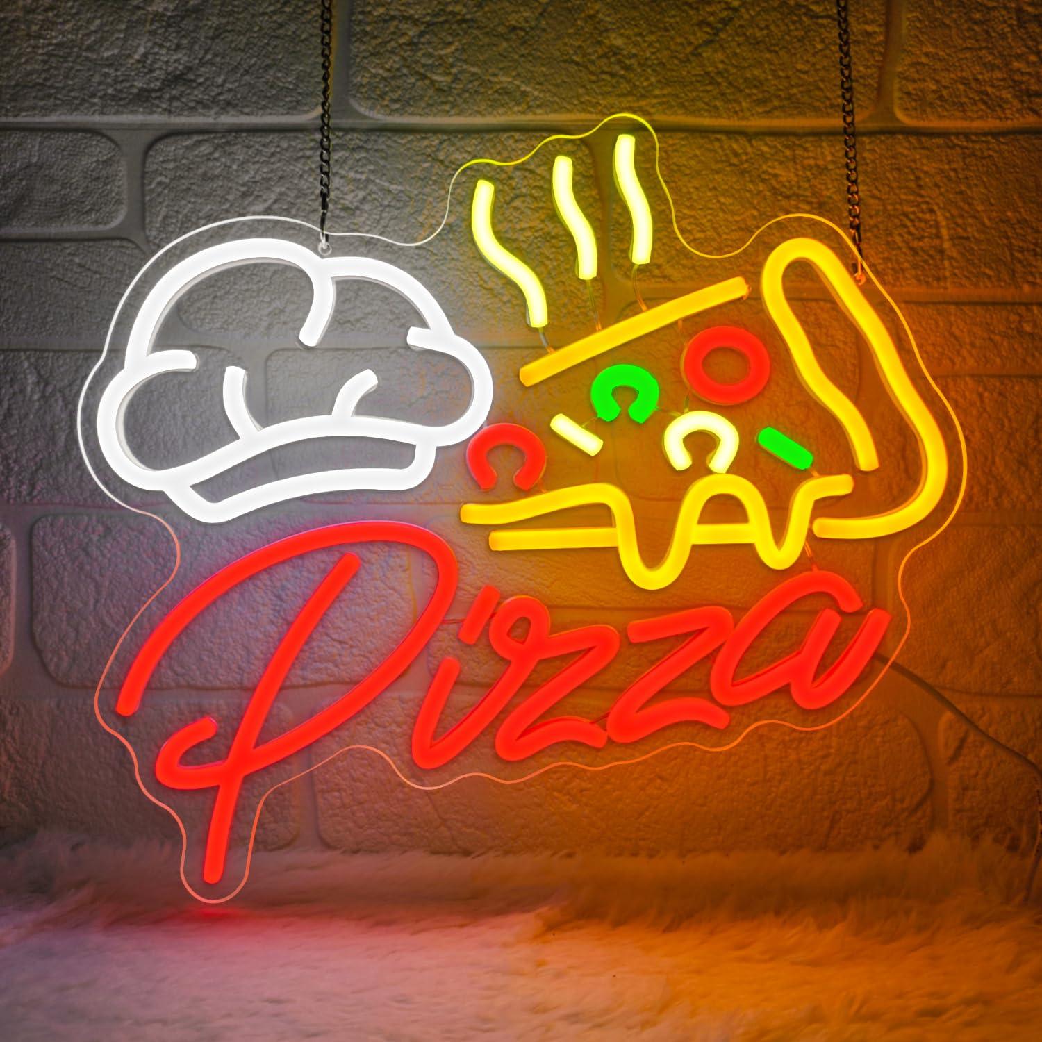 Wall Decor Lighting - Pizza Neonbord Kleurrijke Pizza LED Verlichting