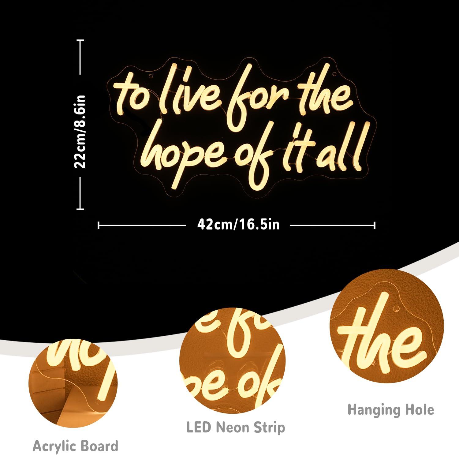 Om te leven voor de hoop van a - Wall Decor Lighting recensie en prijs