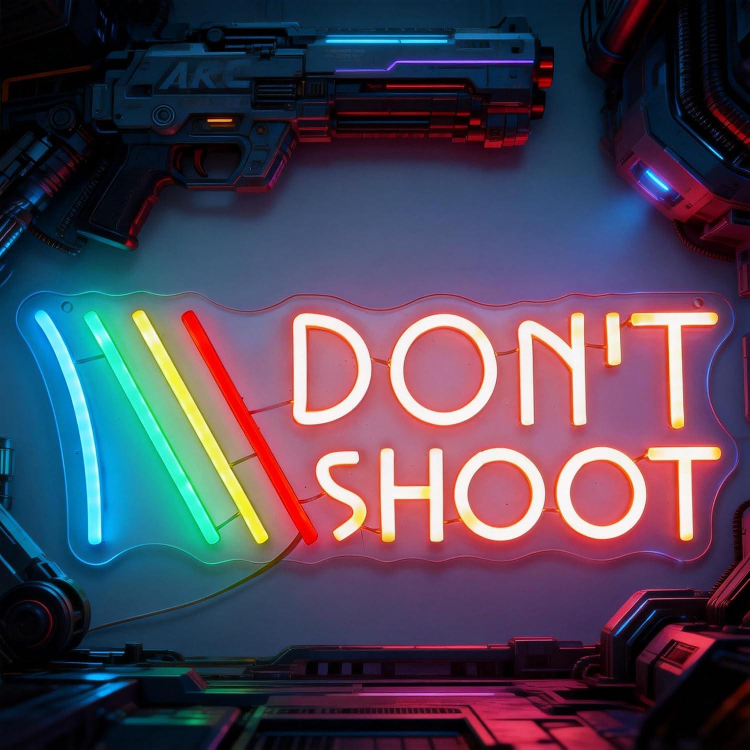 Don't Shoot Neon Sign Rainbow  - Wall Decor Lighting recensie en prijs