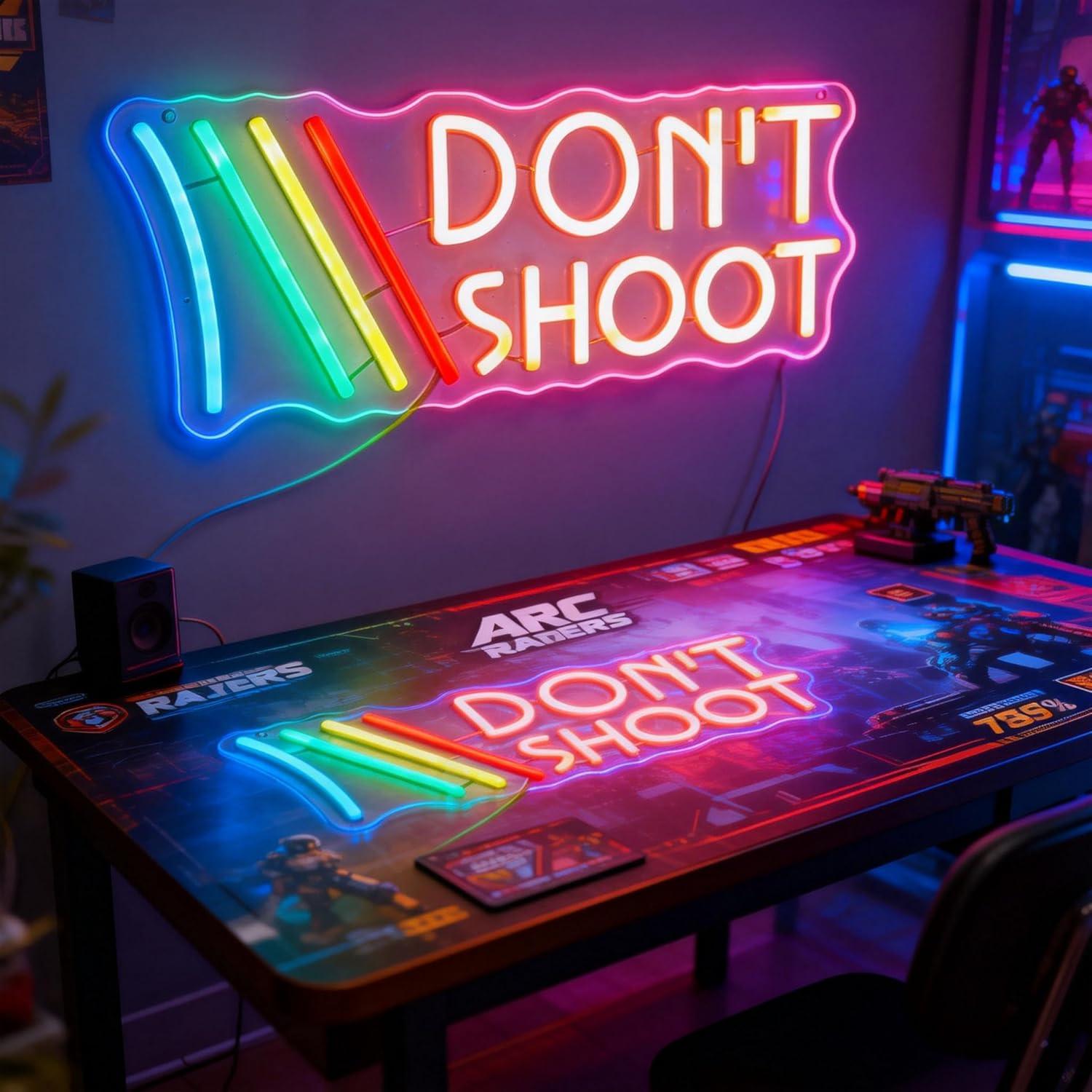 Don't Shoot Neon Sign Rainbow  - Wall Decor Lighting recensie en prijs