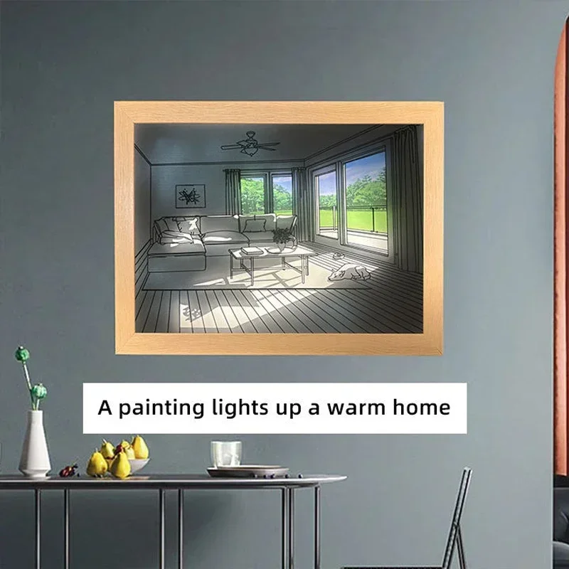 Decoratieve LED-lichtschilderi - Lighting Room Decor Photo recensie en prijs