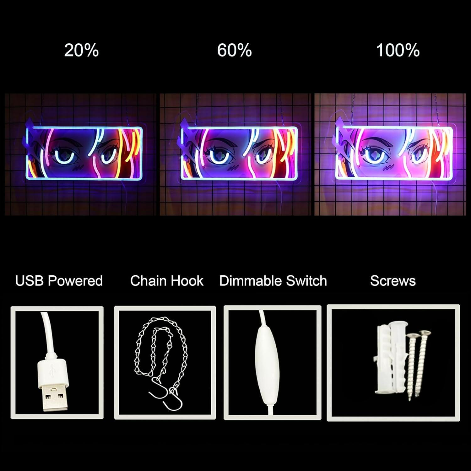 Passionele Ogen Neonbord USB D - Wall Decor Lighting recensie en prijs