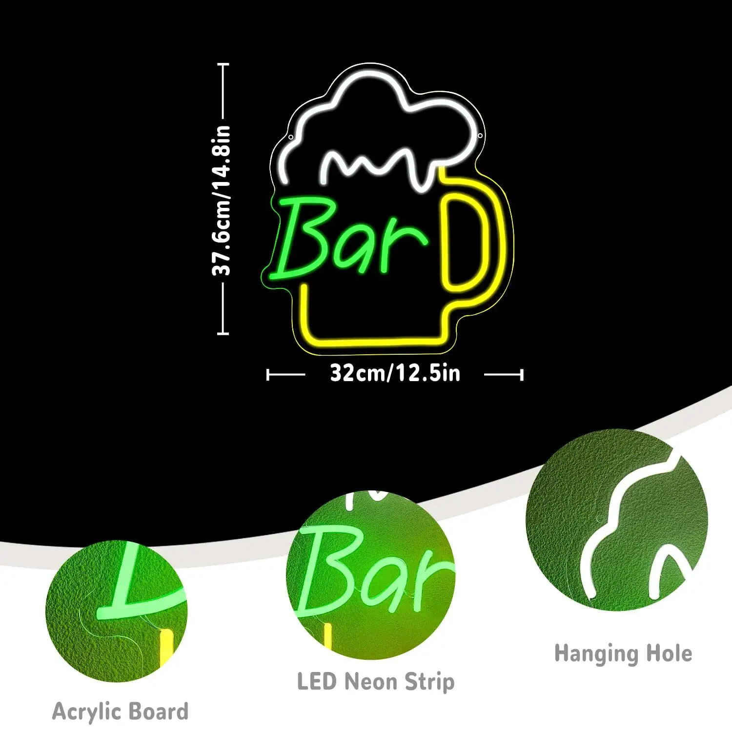 Bierbar Neon Sign USB Dimbare  - Wall Decor Lighting recensie en prijs