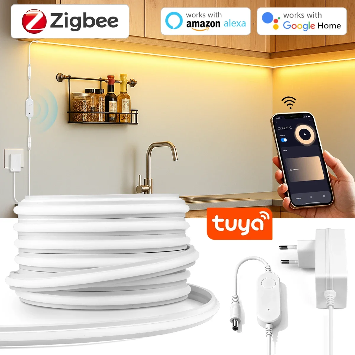 Zigbee 3.0 24V Neon LED Strip  - Kitchen Decor Lighting recensie en prijs