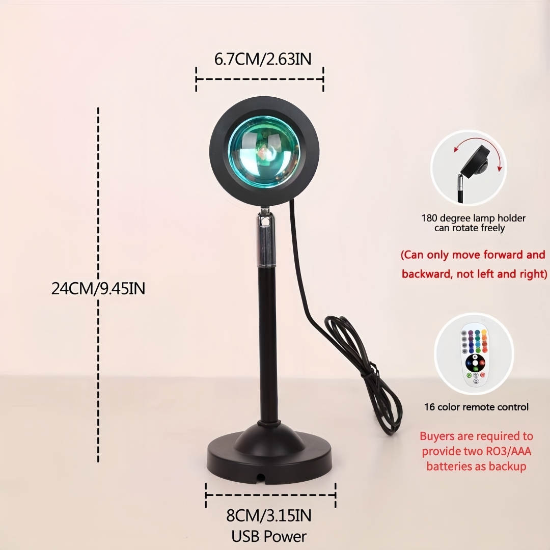 16-kleurige zonsondergang proj - Lighting Room Decor Photo recensie en prijs